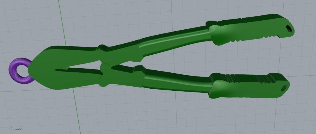 Pendant in the shape of a wire cutter Model 1577 3D print model_4