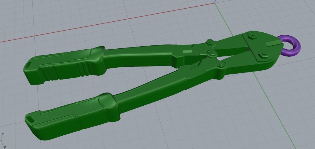 Pendant in the shape of a wire cutter Model 1577 3D print model_5