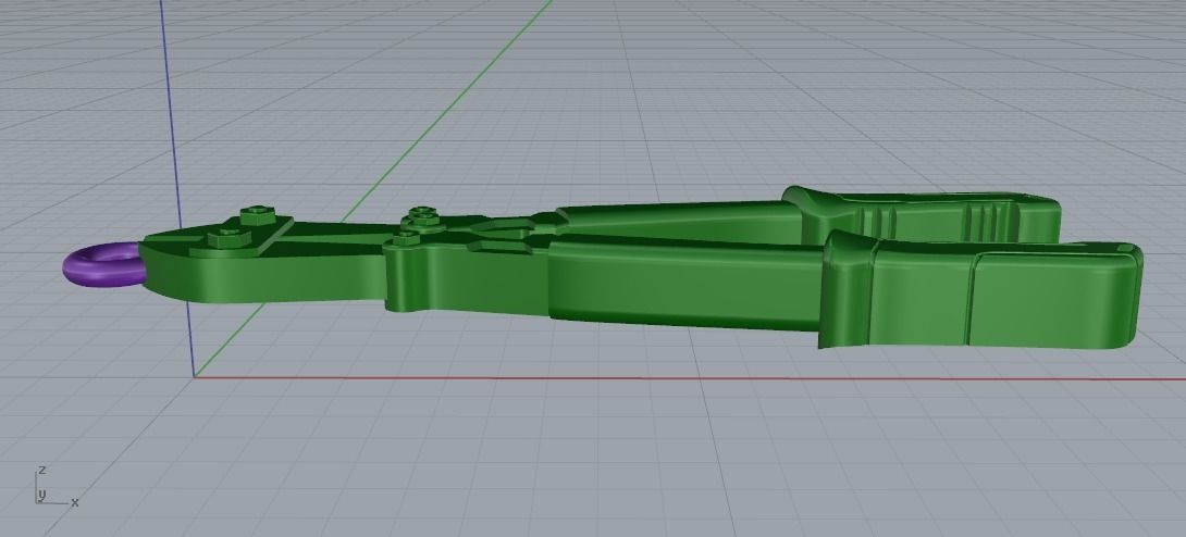 Pendant in the shape of a wire cutter Model 1577 3D print model_3