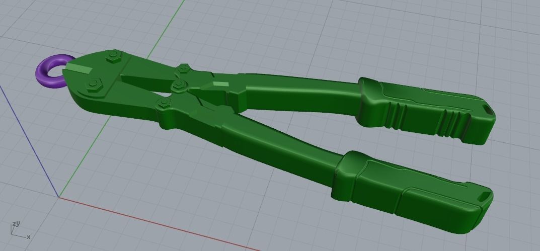 Pendant in the shape of a wire cutter Model 1577 3D print model_2