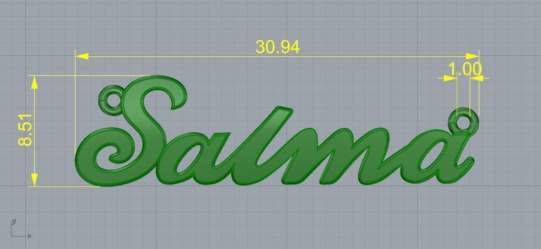 Pendant Salma Model 1574 3D print model_5