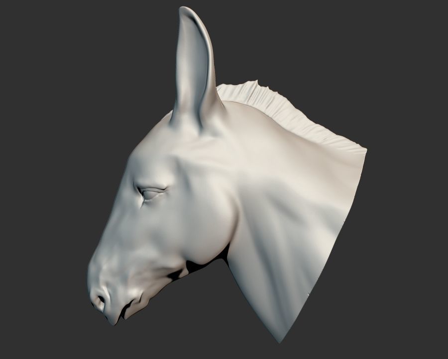 Donkey Head 3D print model_1