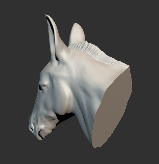 Donkey Head 3D print model_2