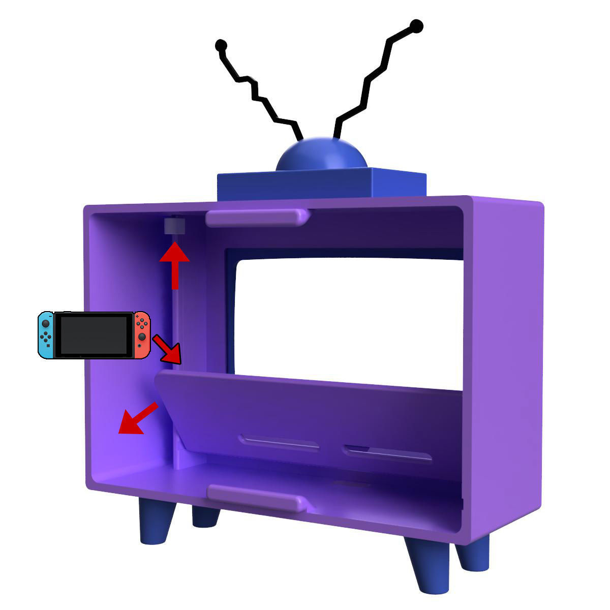 Simpson TV Switch Dock 3D print model_2