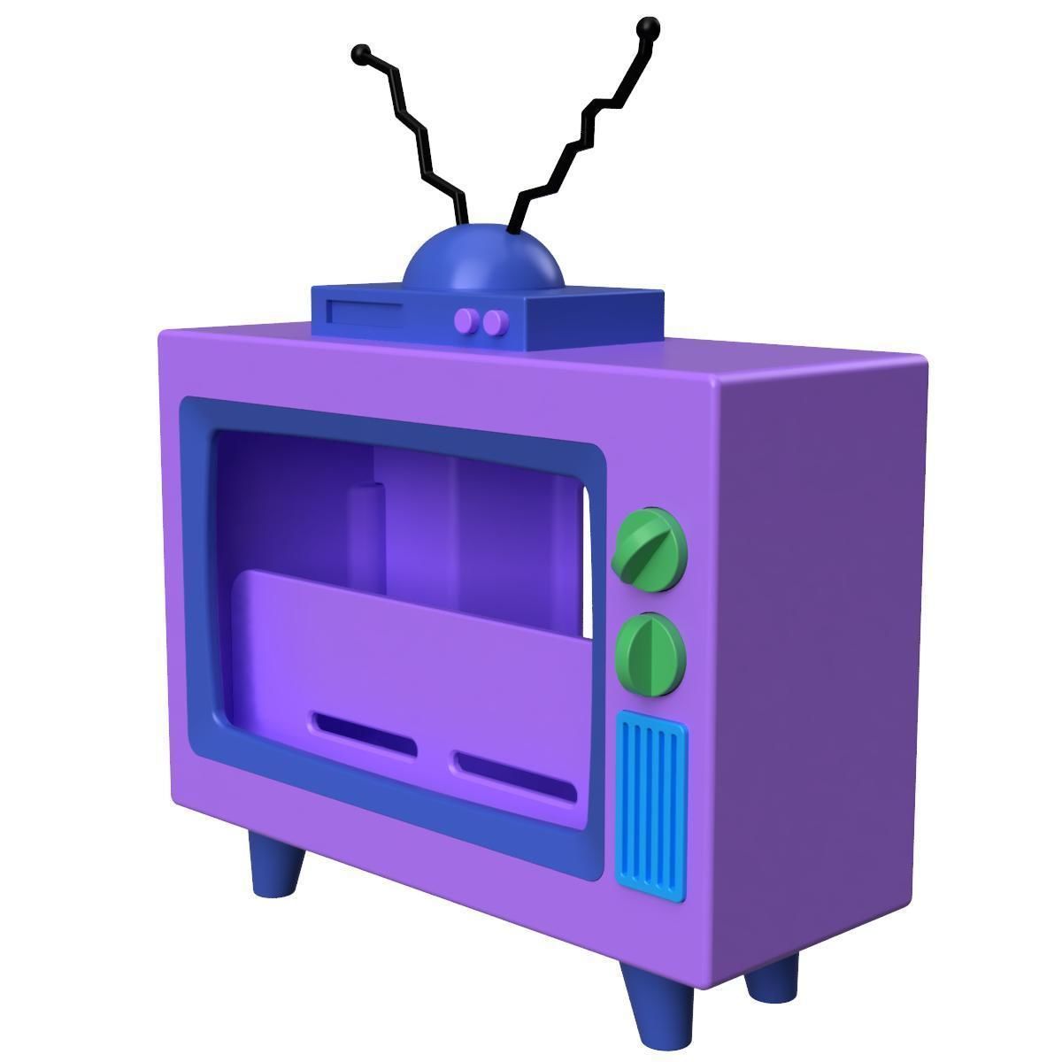 Simpson TV Switch Dock 3D print model_3