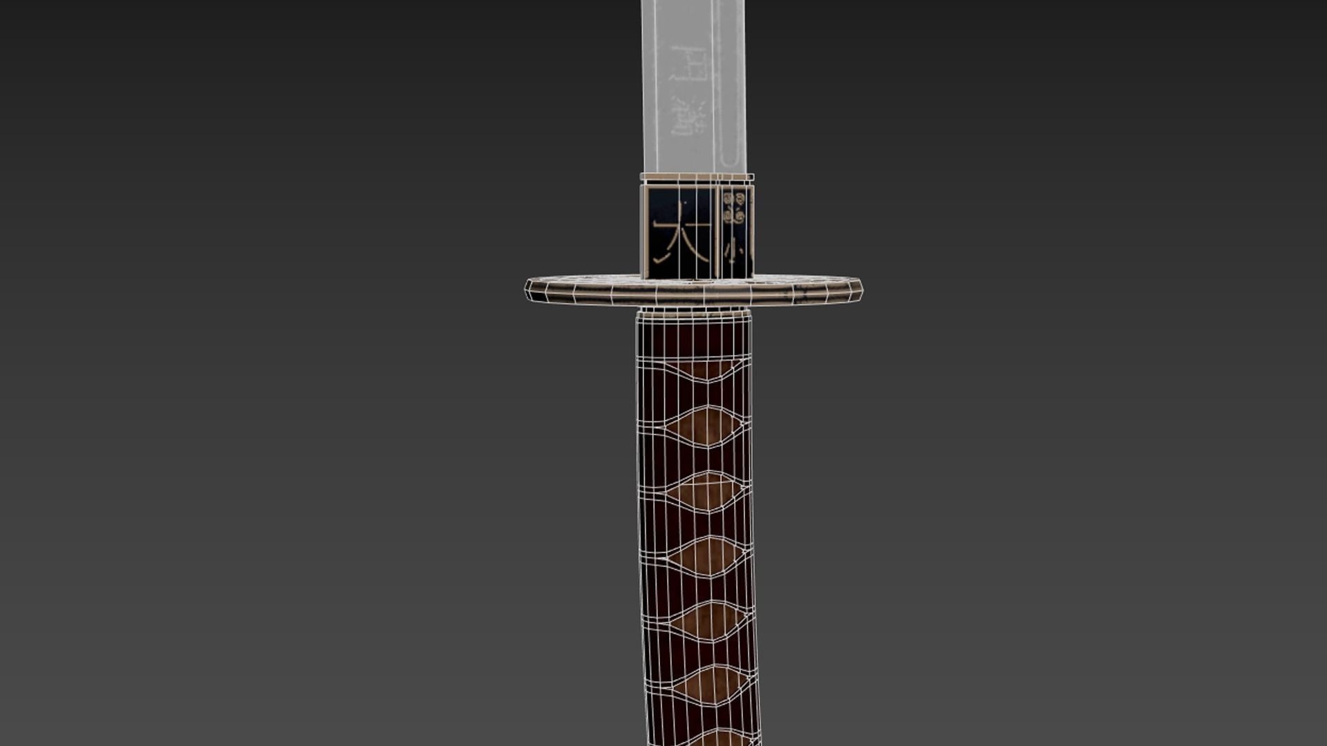 KATANA SWORD Low-poly 3D model_5