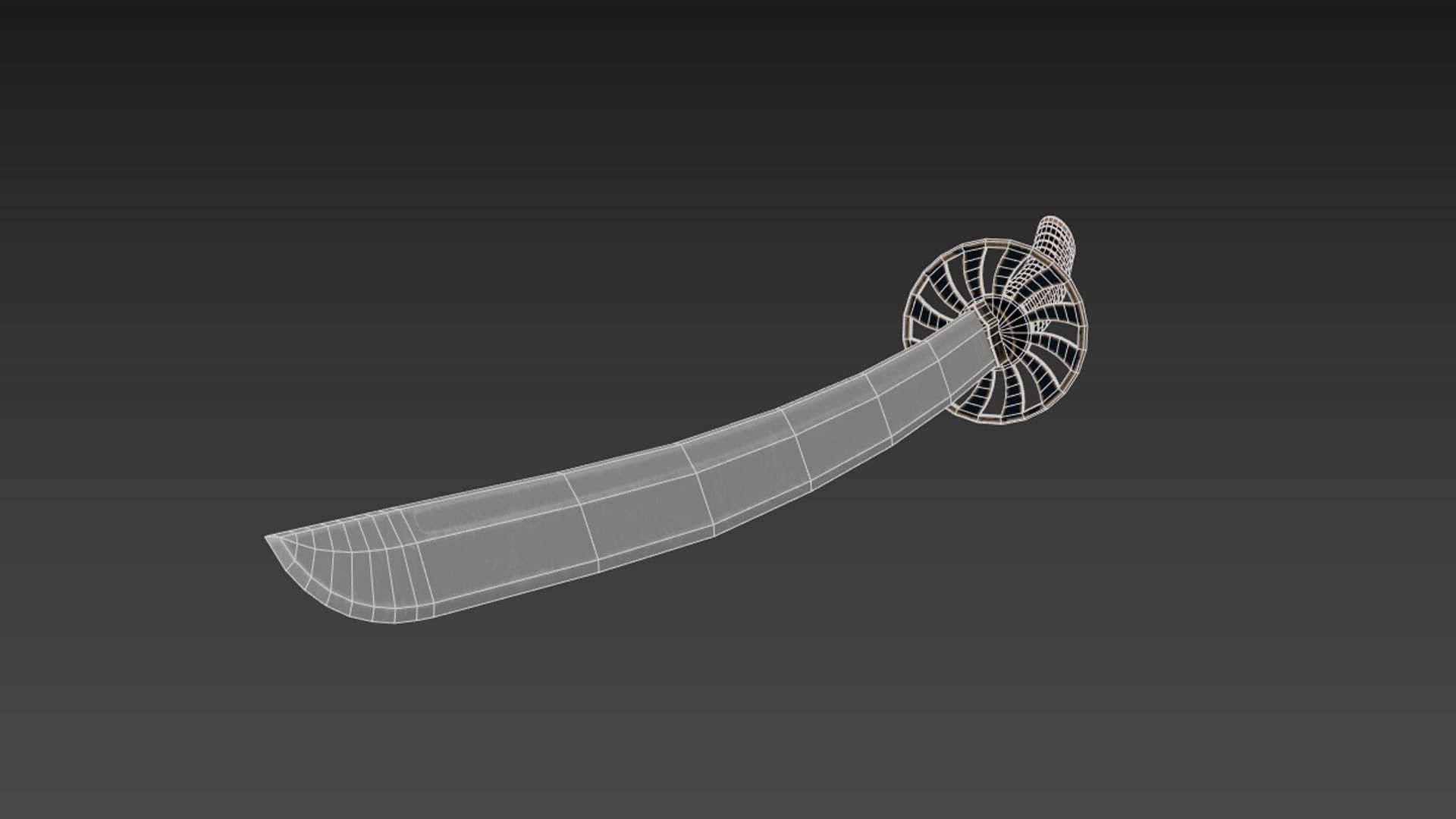 KATANA SWORD Low-poly 3D model_1