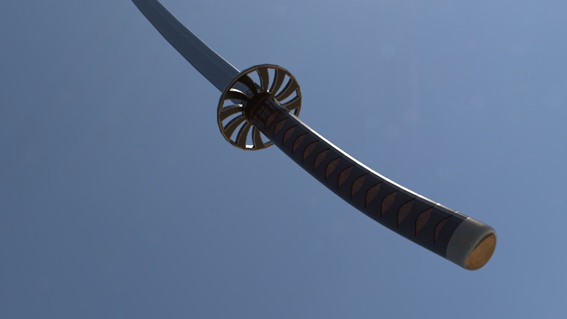 KATANA SWORD Low-poly 3D model_4