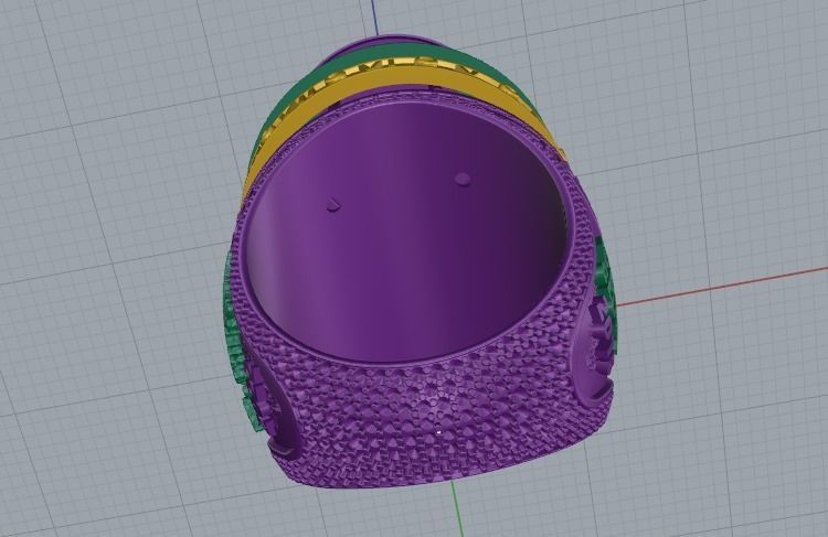 Ring with bitcoin sign Model 1598 3D print model_7