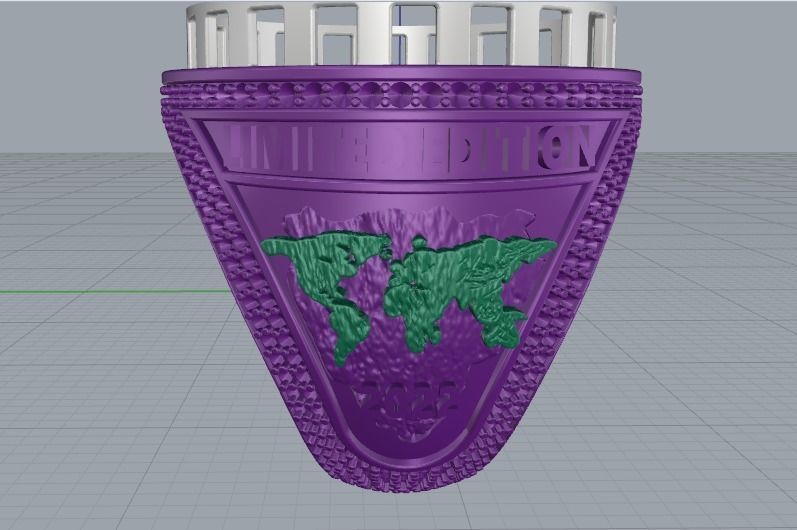 Ring with bitcoin sign Model 1598 3D print model_6