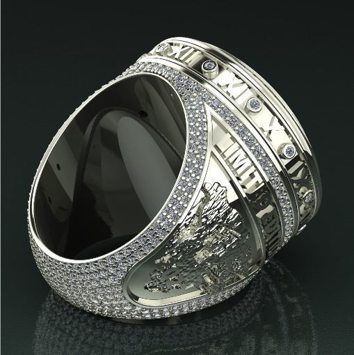 Ring with bitcoin sign Model 1598 3D print model_2