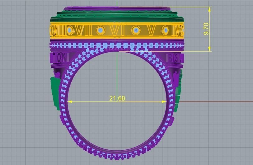 Ring with bitcoin sign Model 1598 3D print model_8