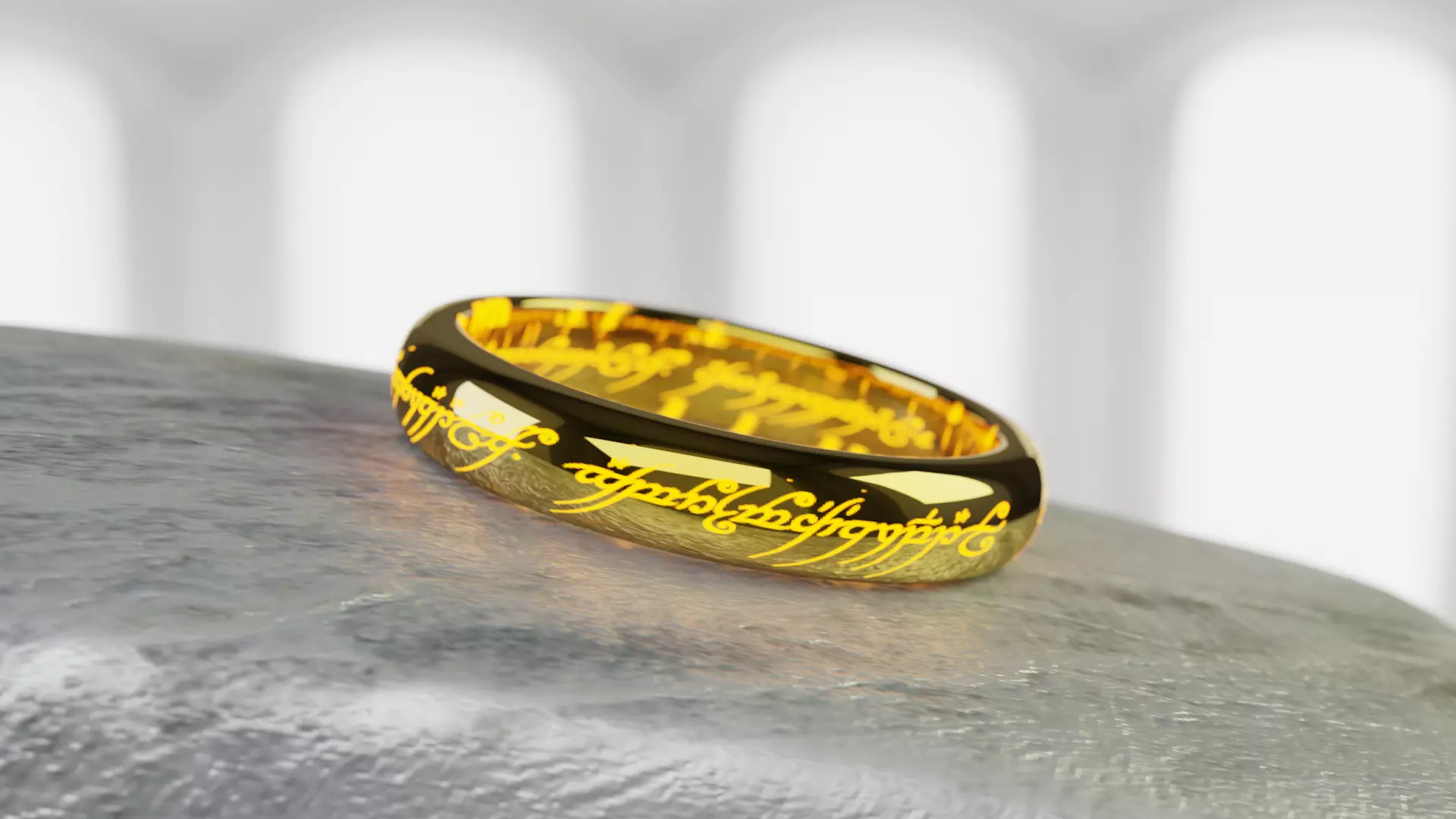 Ring of power  low-poly Low-poly 3D model_0