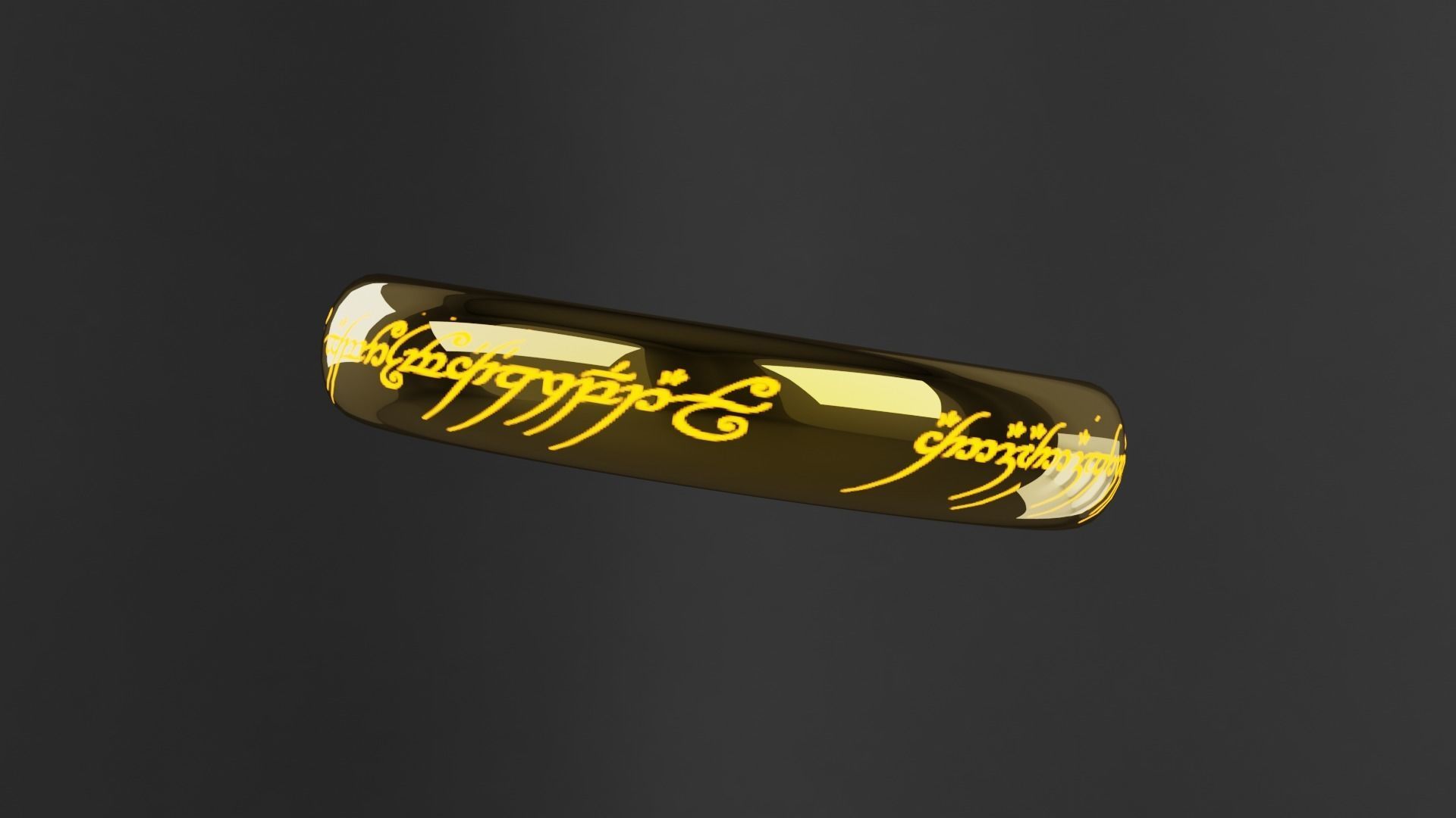 Ring of power  low-poly Low-poly 3D model_2