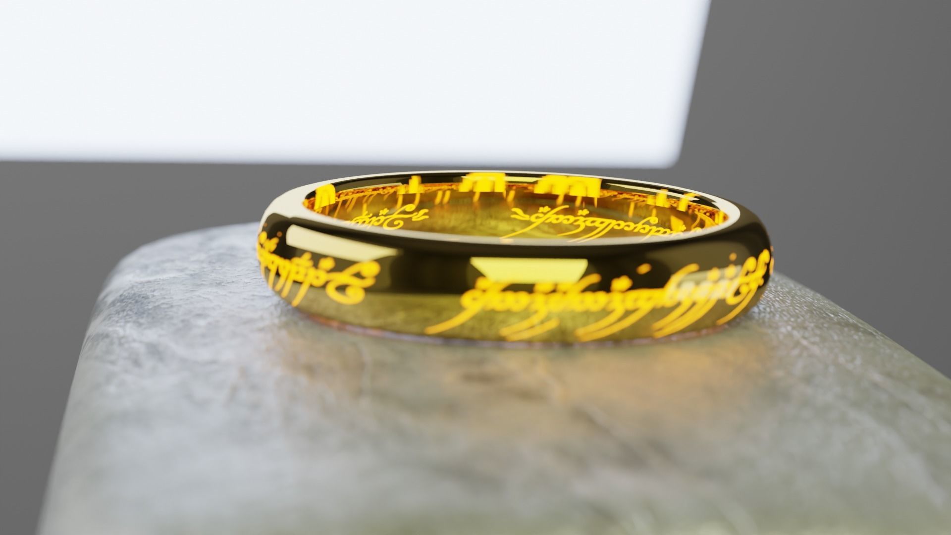Ring of power  low-poly Low-poly 3D model_1