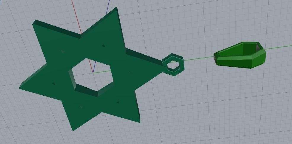 Star of David pendant Model 1608 3D print model_4