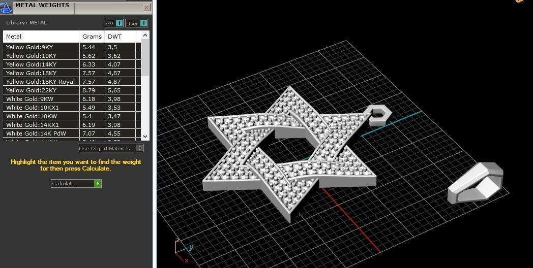 Star of David pendant Model 1608 3D print model_7