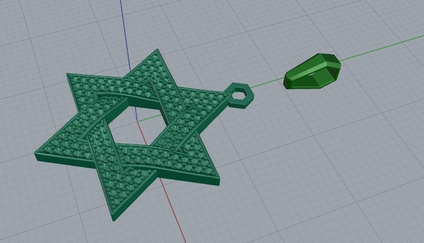 Star of David pendant Model 1608 3D print model_2