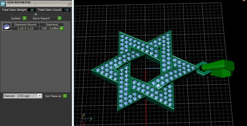Star of David pendant Model 1608 3D print model_8