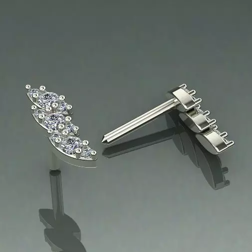 Earrings Puset Model 1605 3D print model