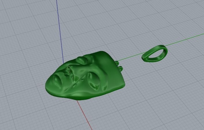 Pendant Mask Comedy and tragedy Model 1618 3D print model_2