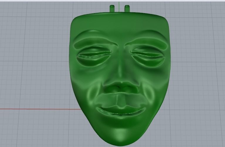 Pendant Mask Comedy and tragedy Model 1618 3D print model_3
