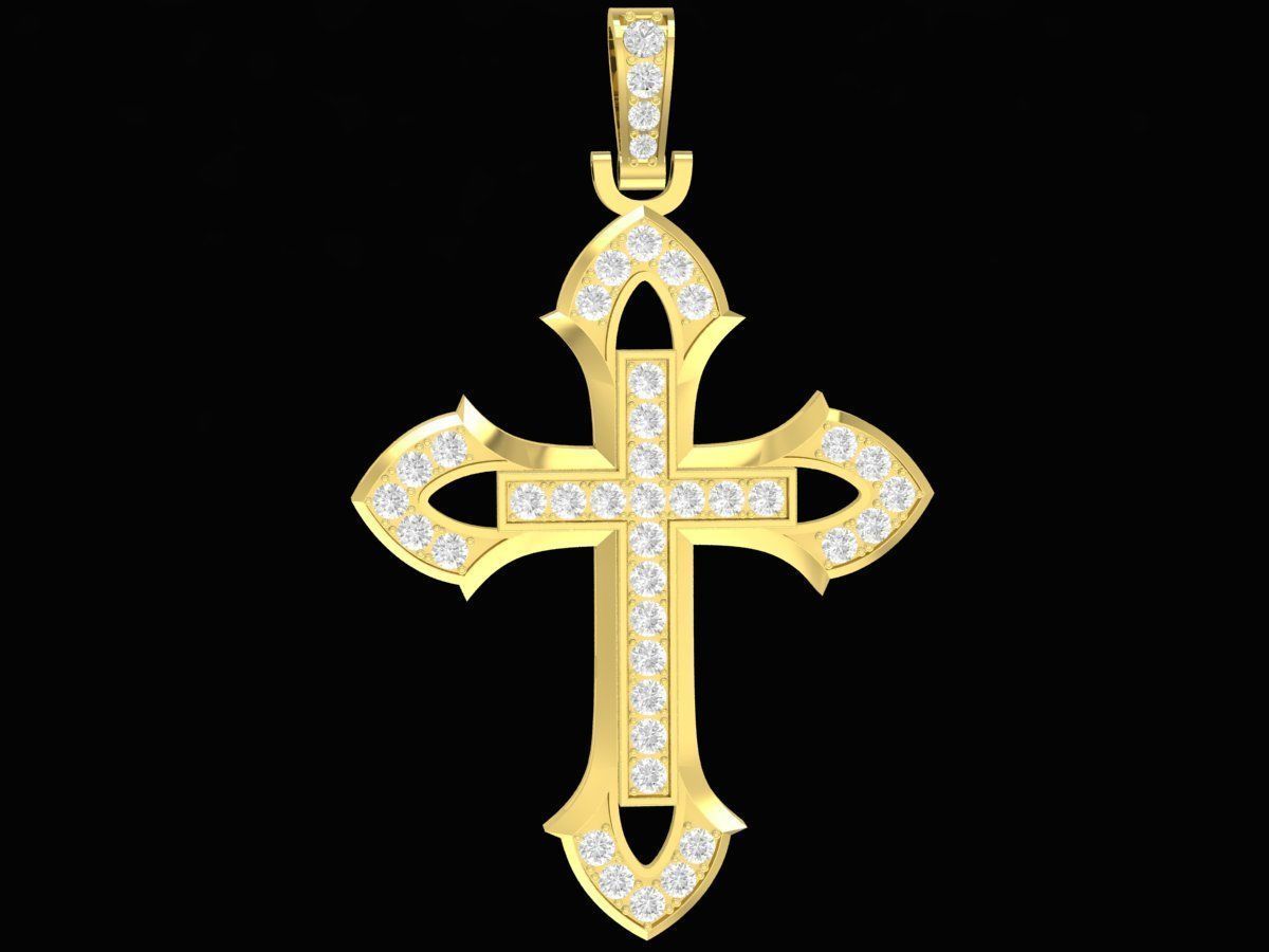 Cross Pendant Jewelry 3D Model 3353 3D print model_7