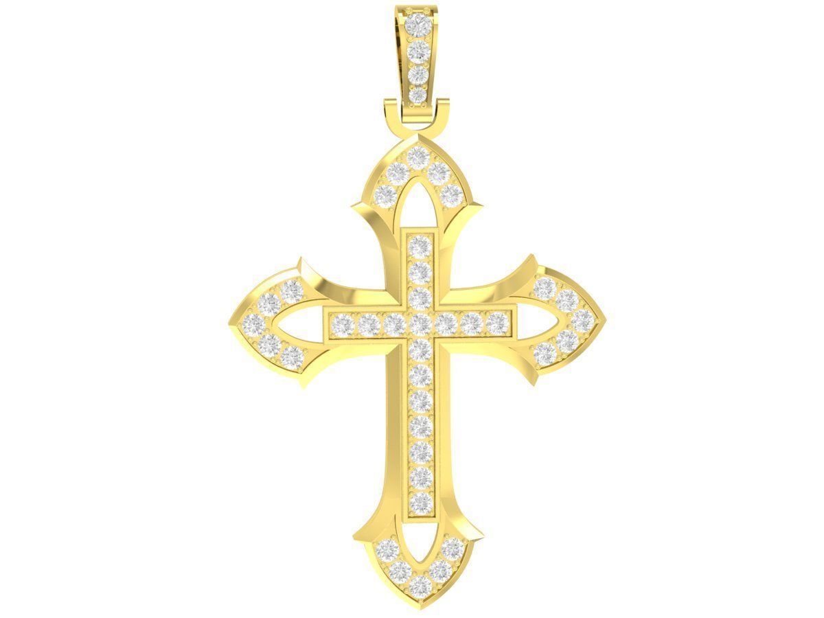 Cross Pendant Jewelry 3D Model 3353 3D print model_6