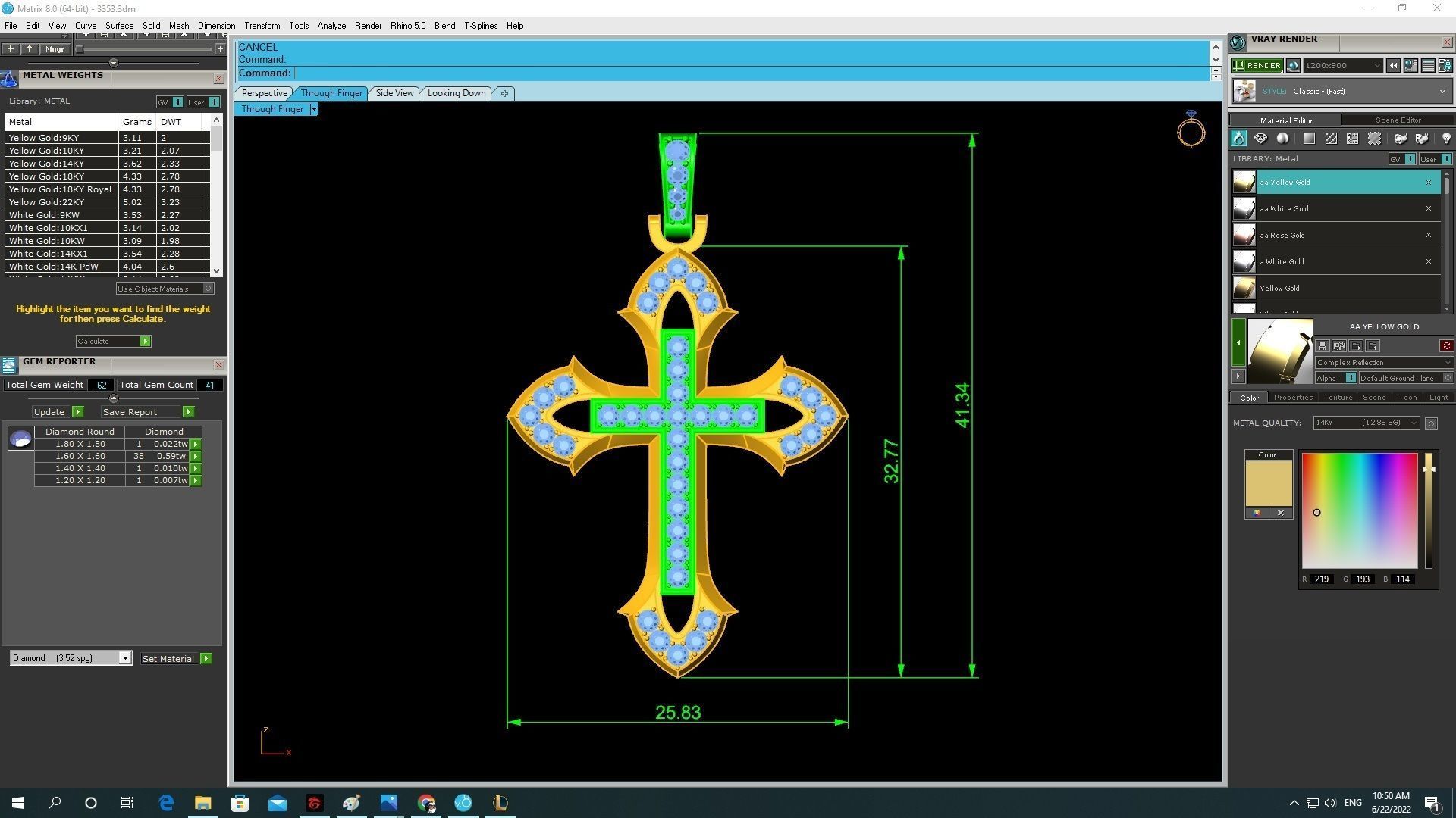 Cross Pendant Jewelry 3D Model 3353 3D print model_3