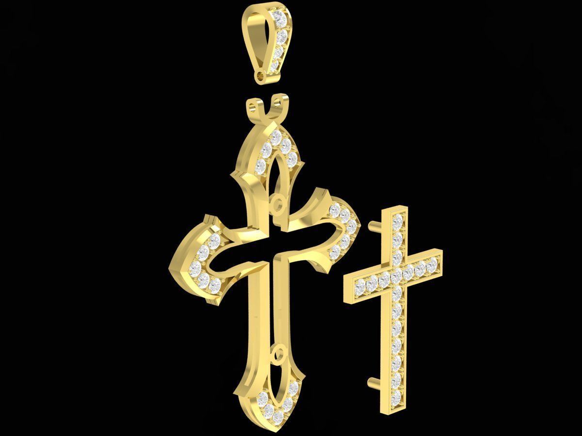 Cross Pendant Jewelry 3D Model 3353 3D print model_2
