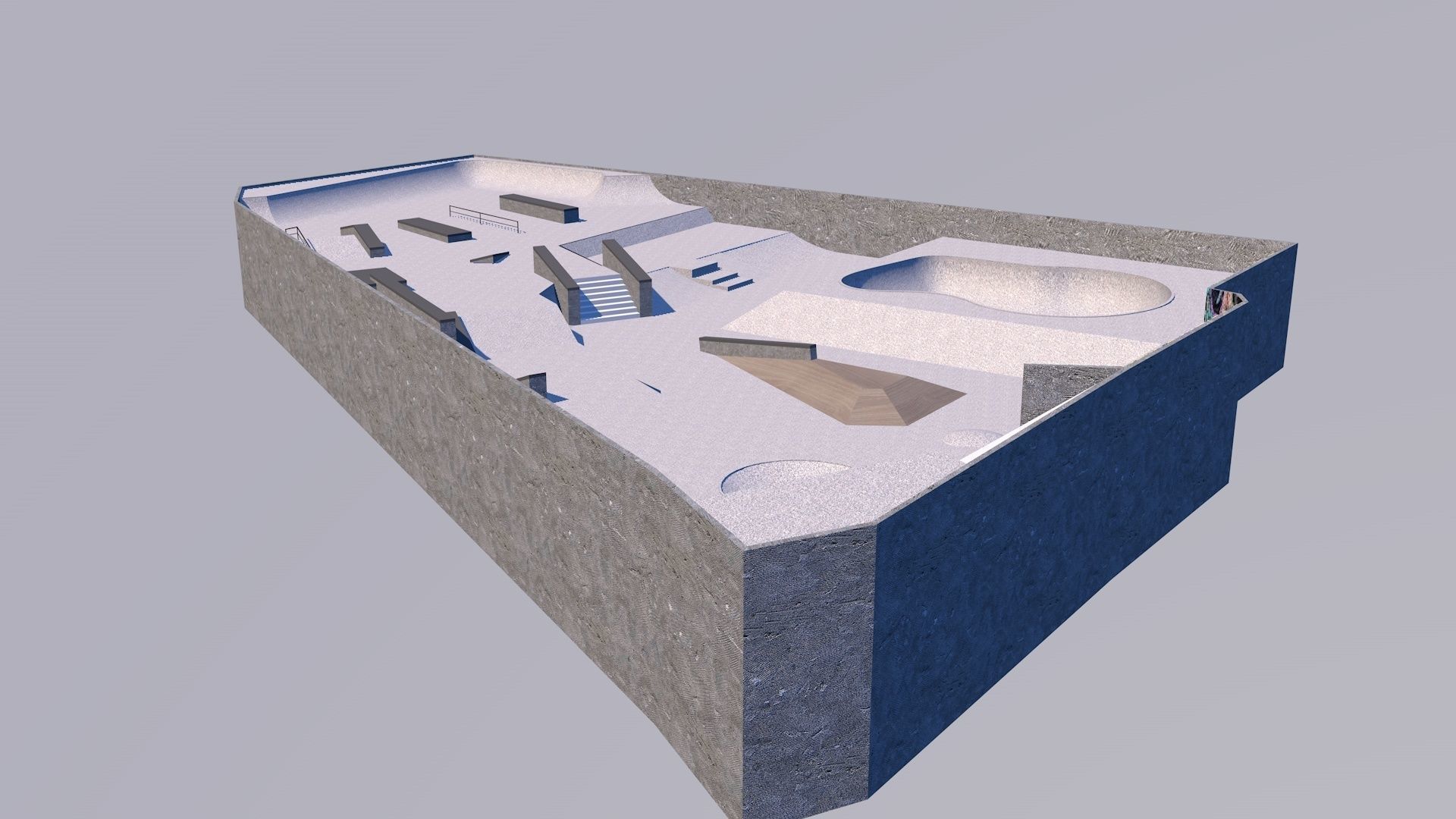 SKATE PARK Low-poly 3D model_4