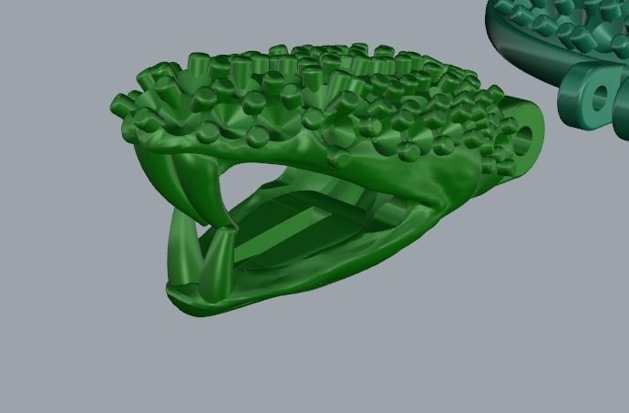 Pendant Snake Model 1610 3D print model_2