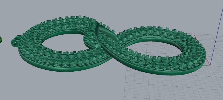 Pendant Snake Model 1610 3D print model_3