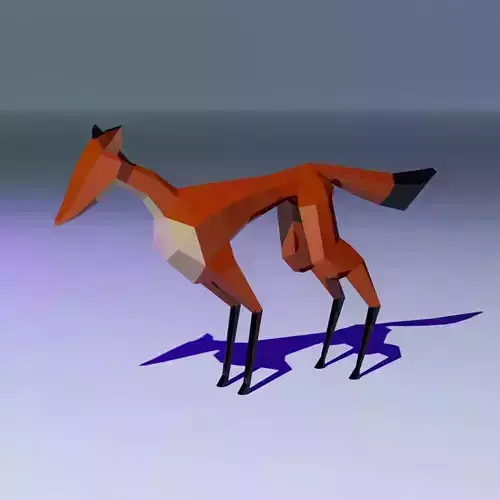 Fox Character Free low-poly 3D model