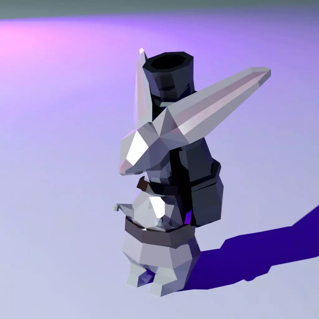 Rabbit Enemy Free low-poly 3D model_0