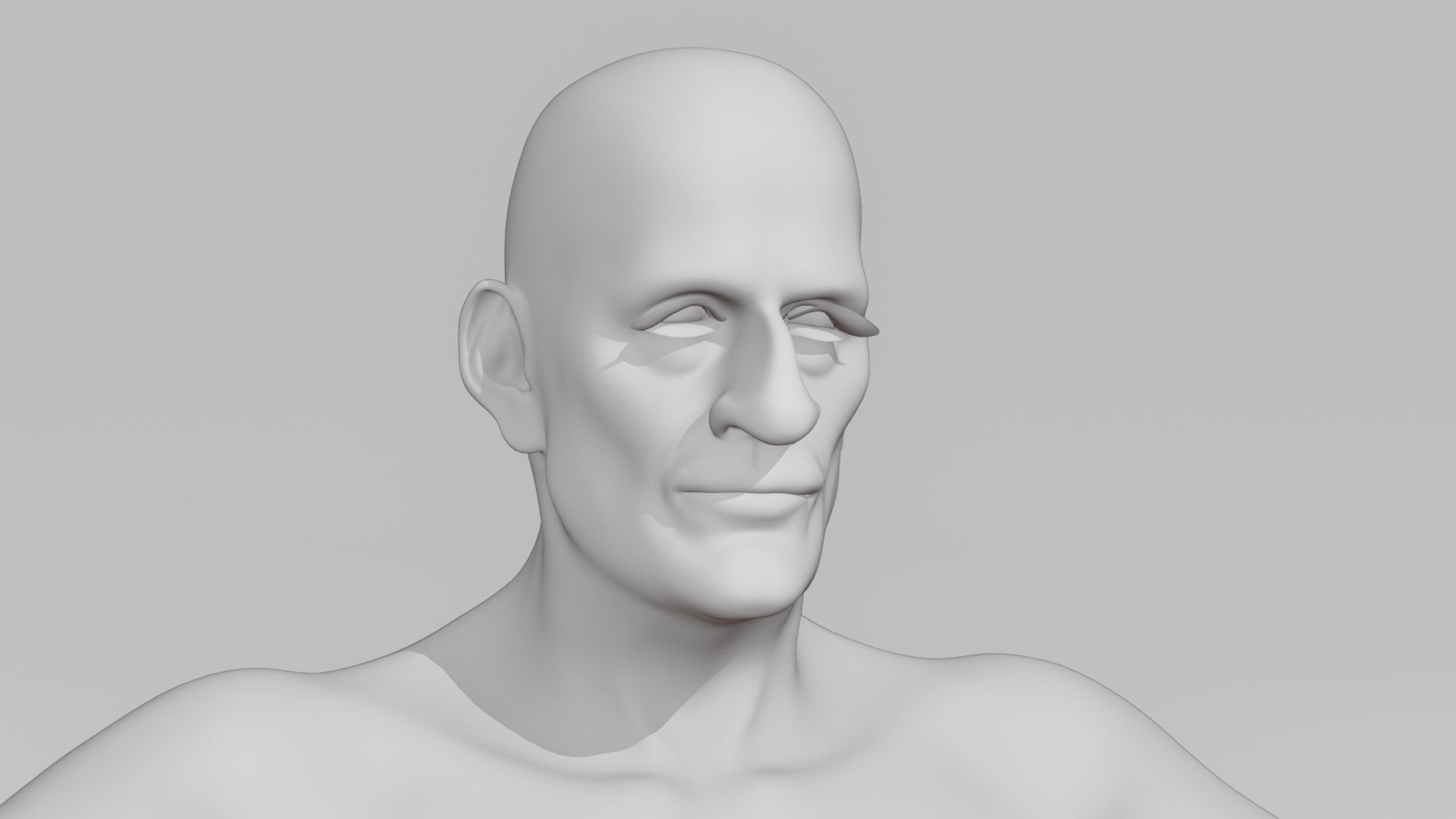 Realistic Male Character - Grandpa Bucky 3D model_6
