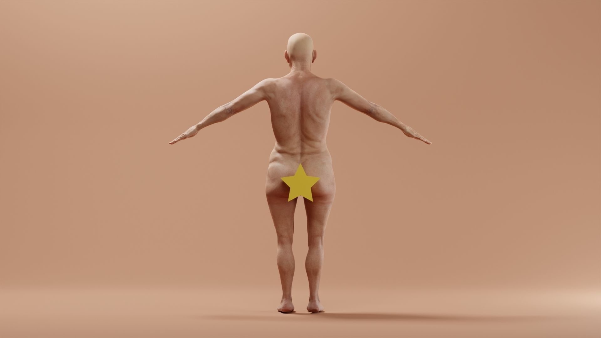 Realistic Male Character - Grandpa Bucky 3D model_4