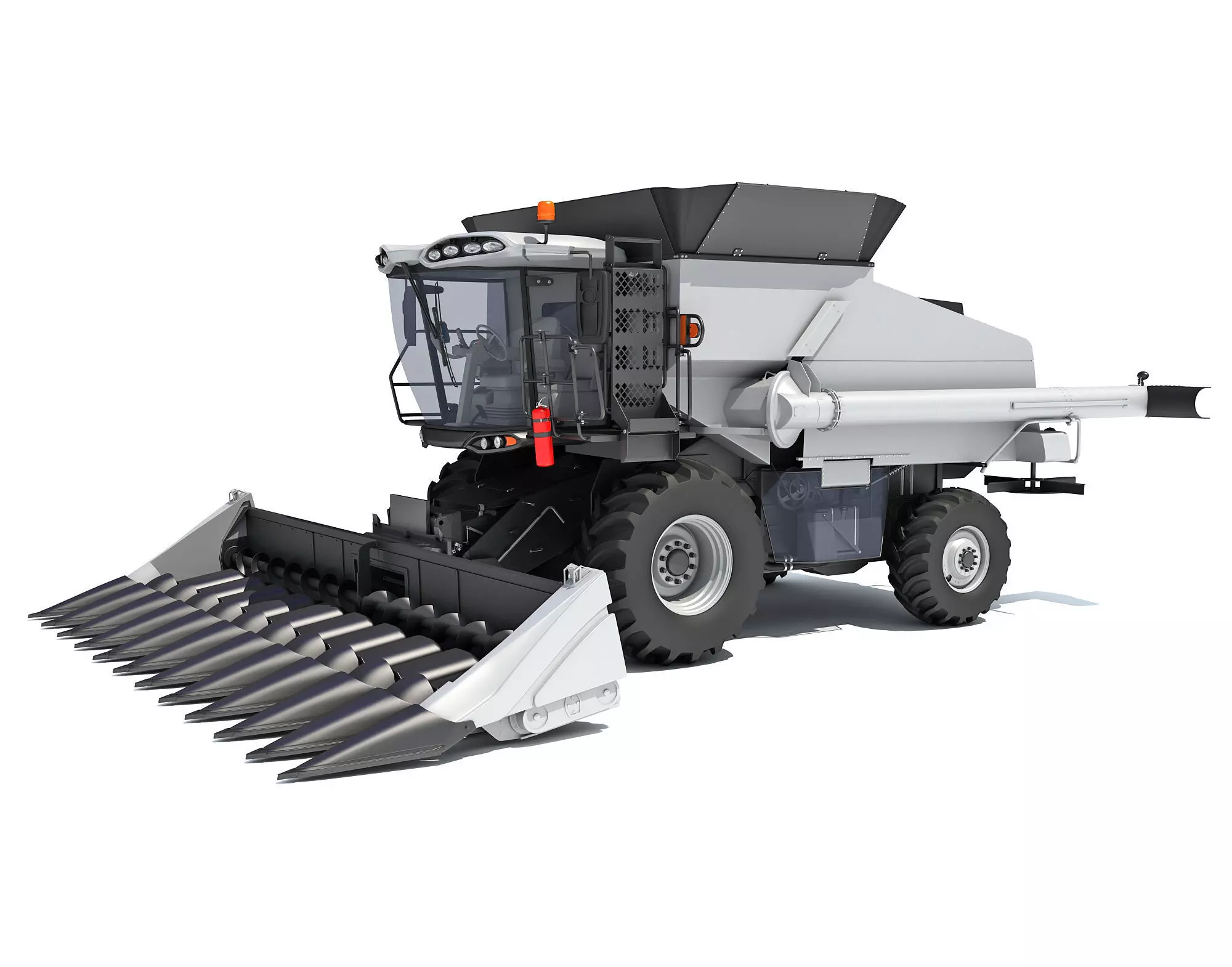 Combine Harvester 3D model_0