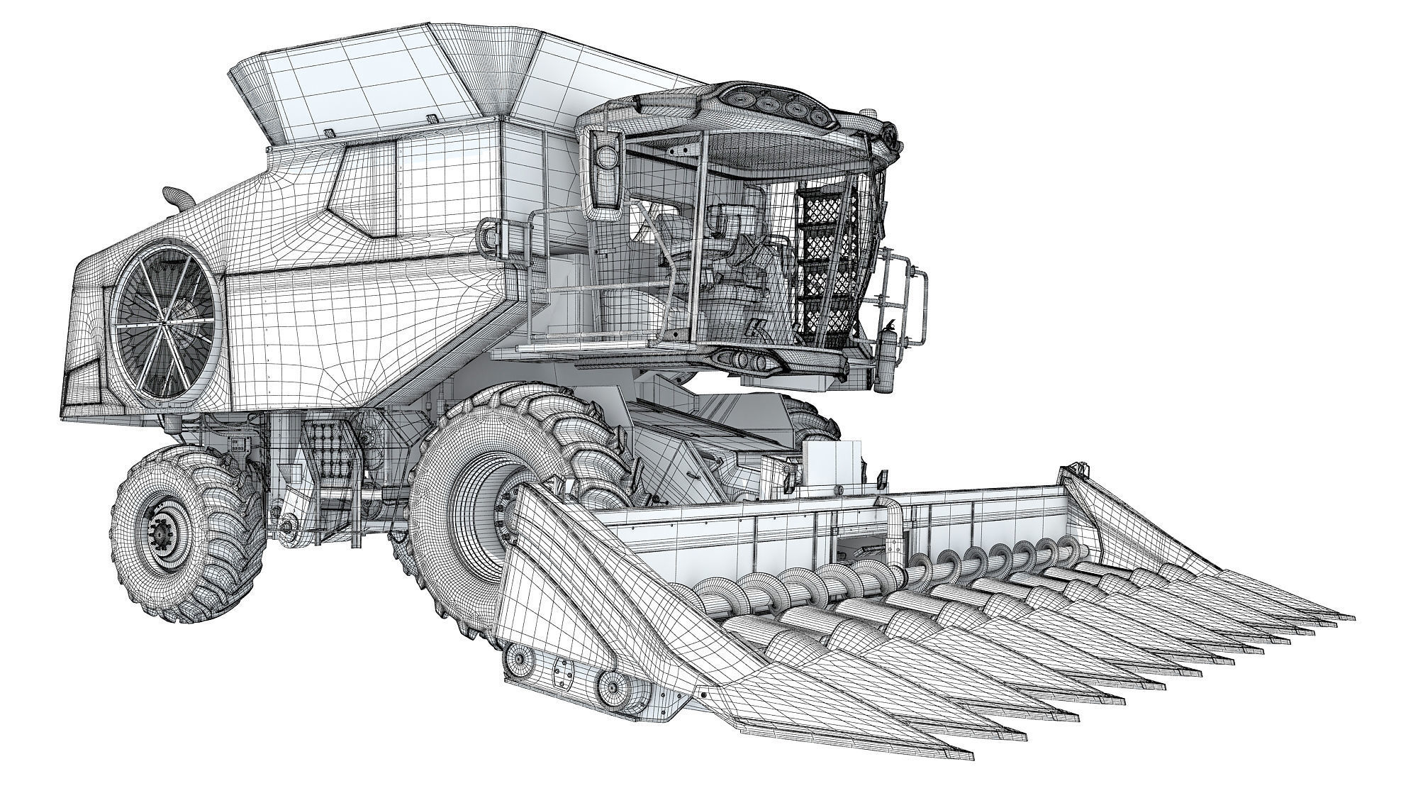 Combine Harvester 3D model_20