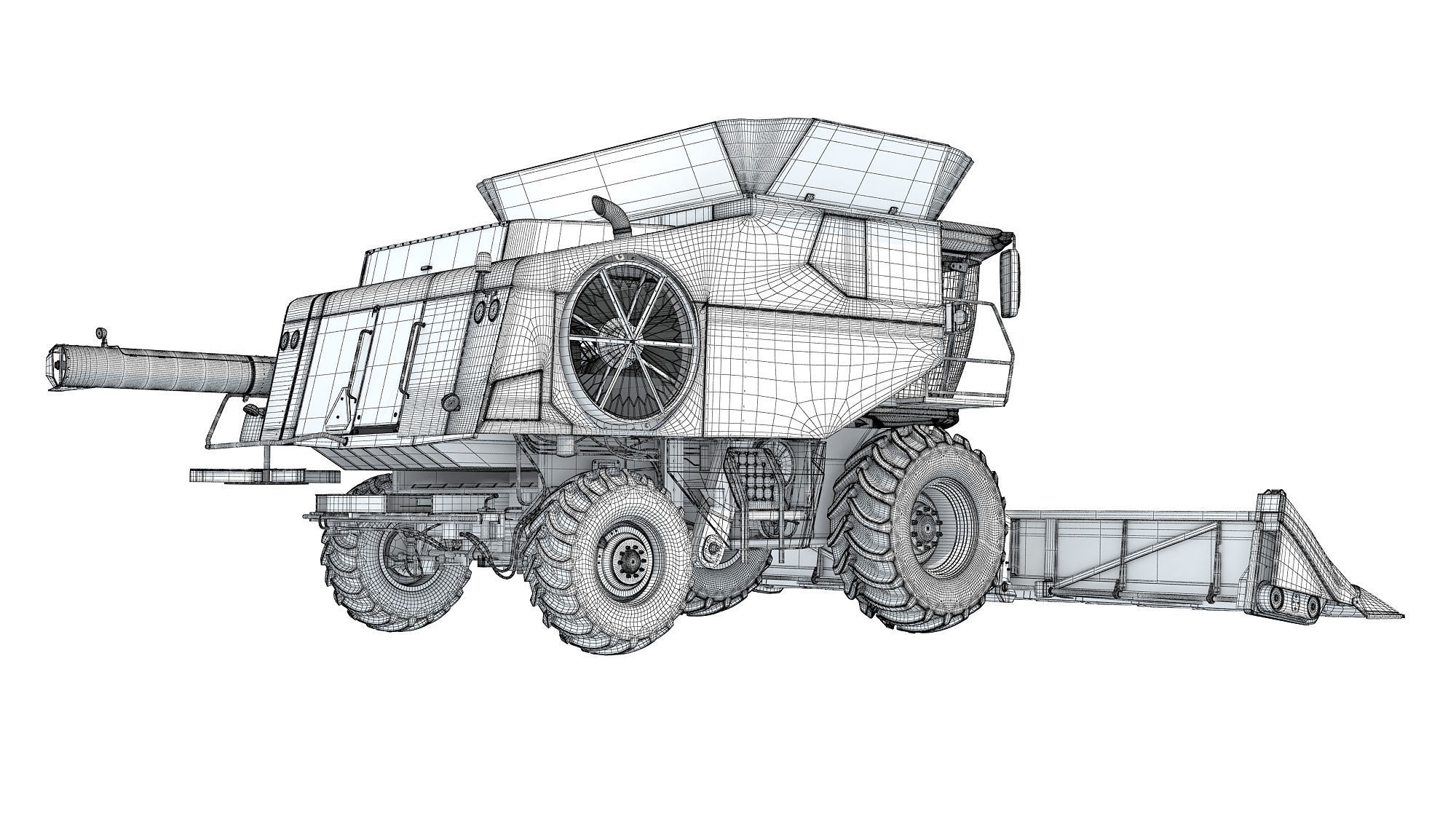 Combine Harvester 3D model_19