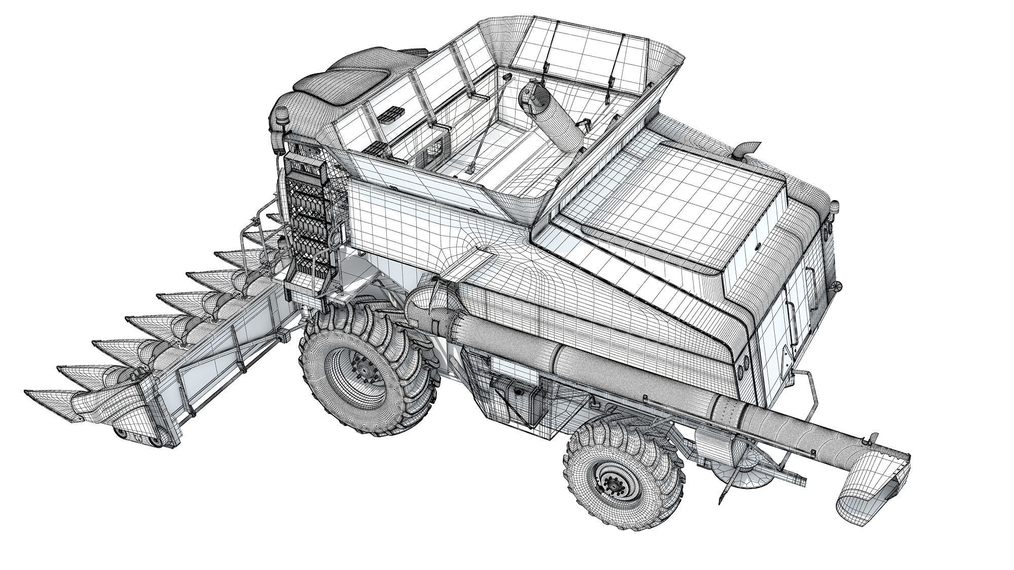 Combine Harvester 3D model_18