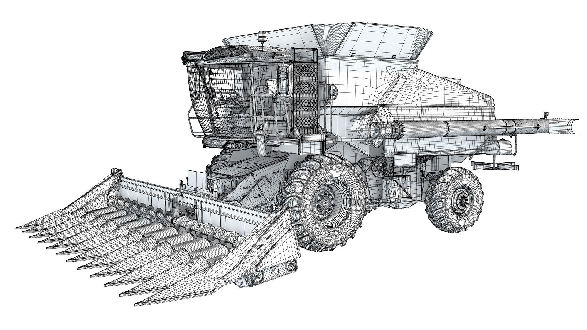 Combine Harvester 3D model_17