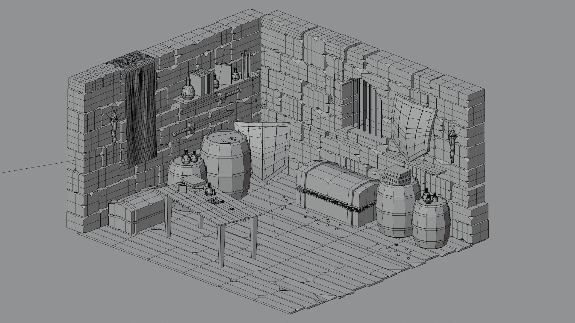 Robbers room Middle - poly 3D model_1