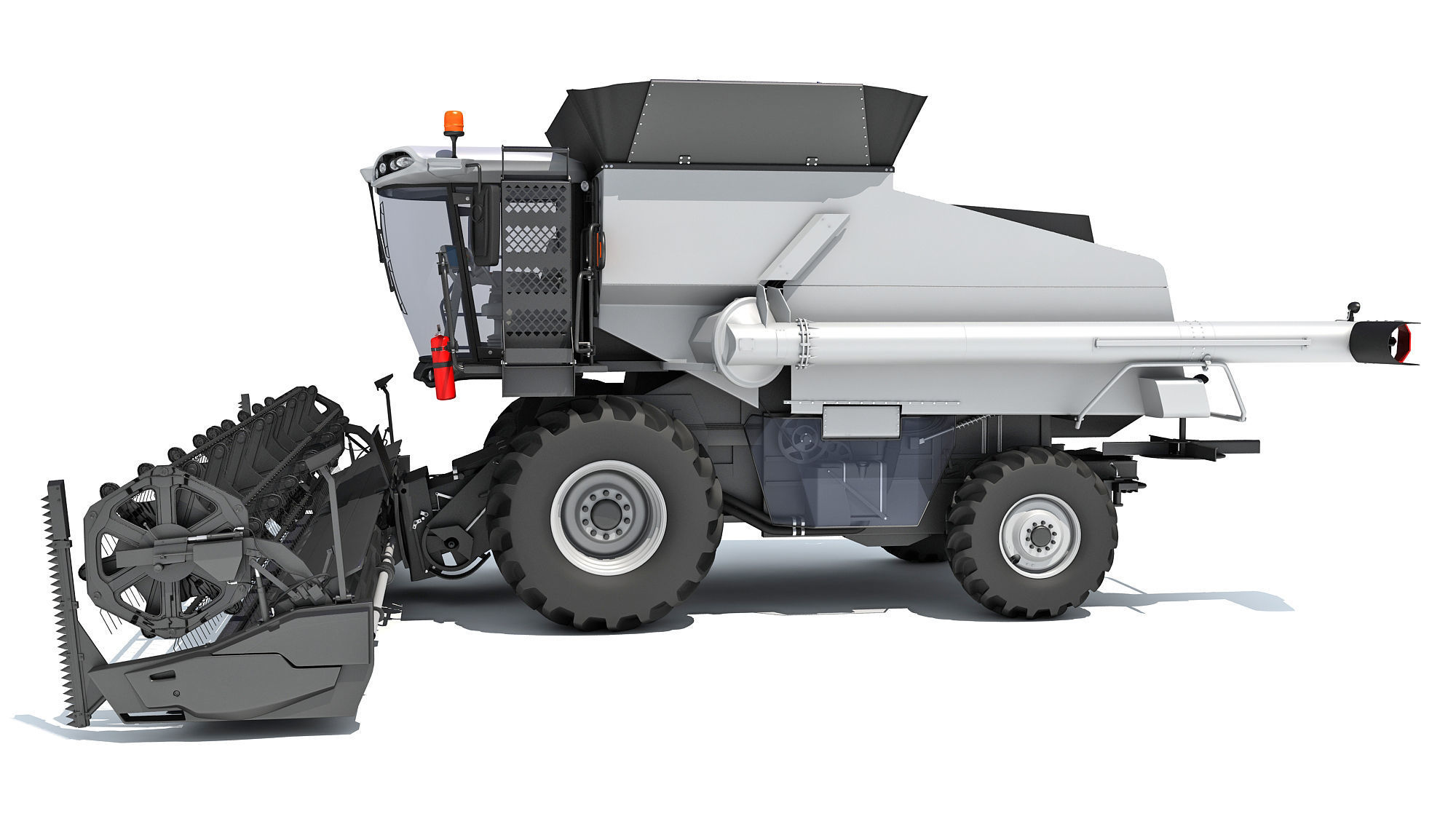Combine Harvester 3D model_1