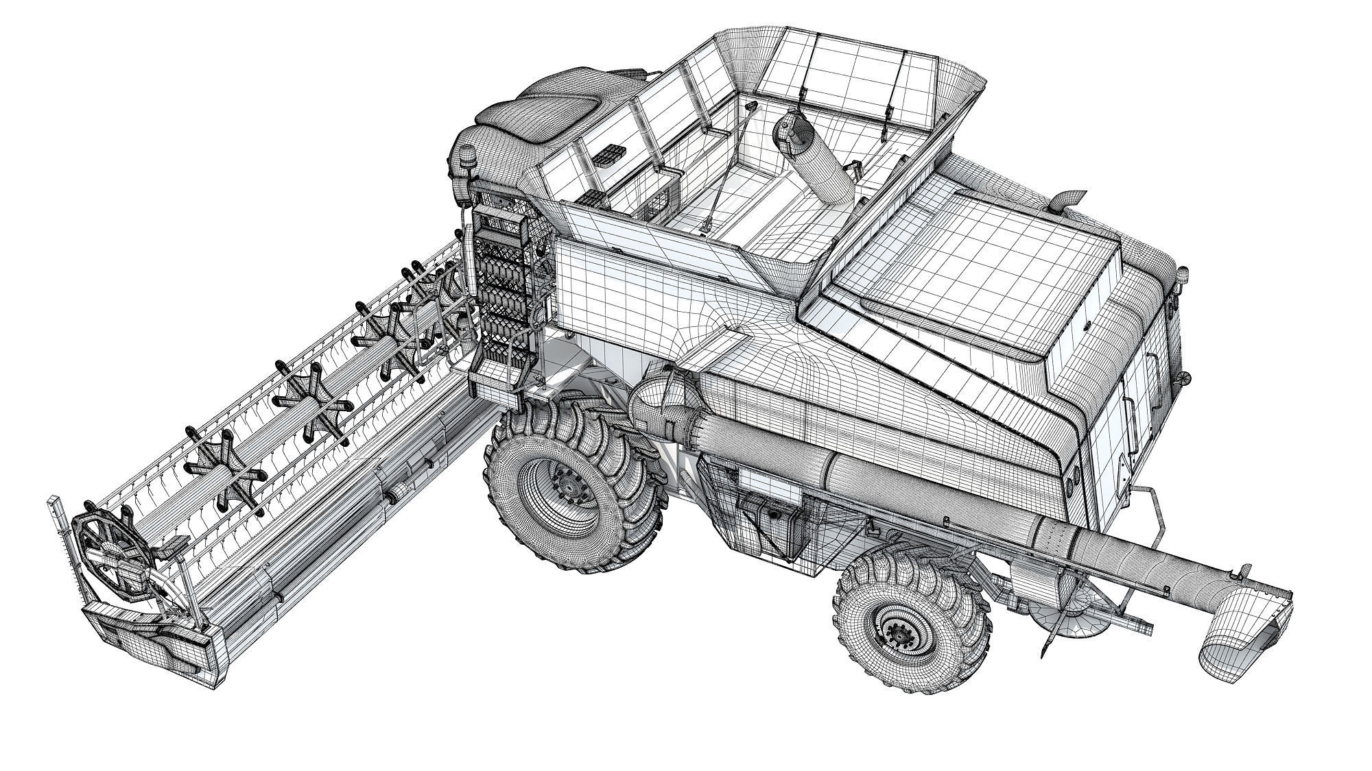Combine Harvester 3D model_18