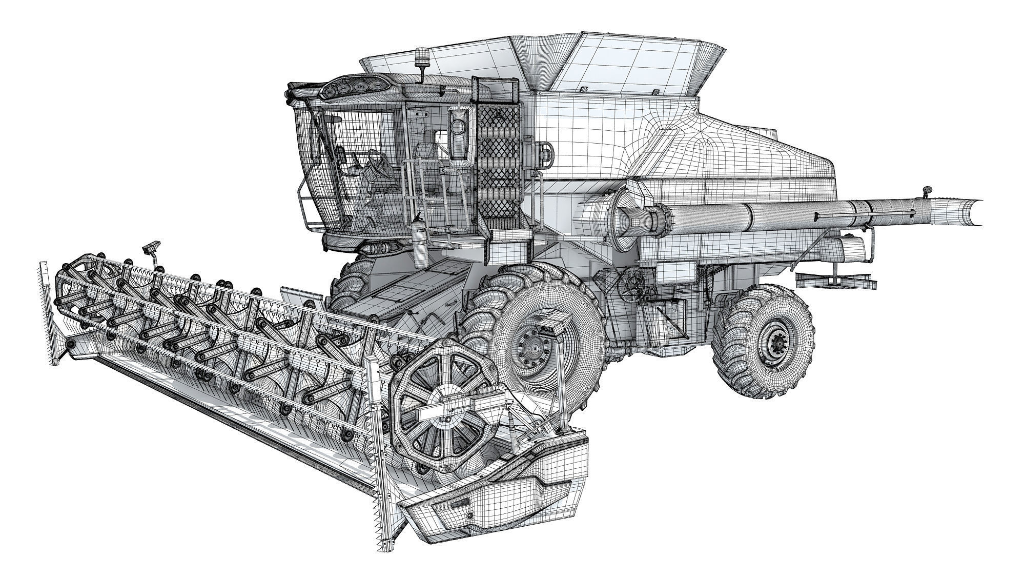 Combine Harvester 3D model_17