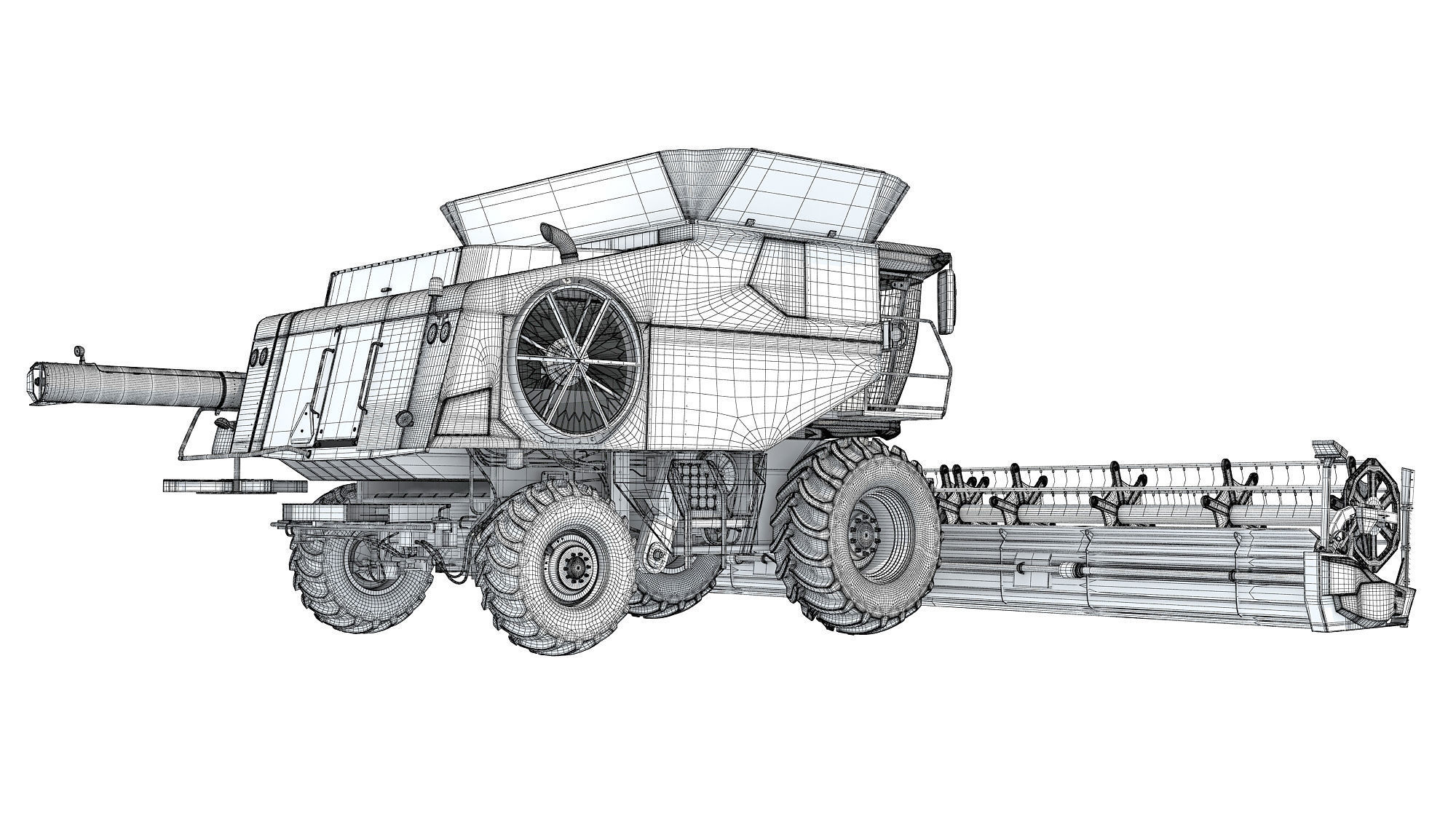 Combine Harvester 3D model_19