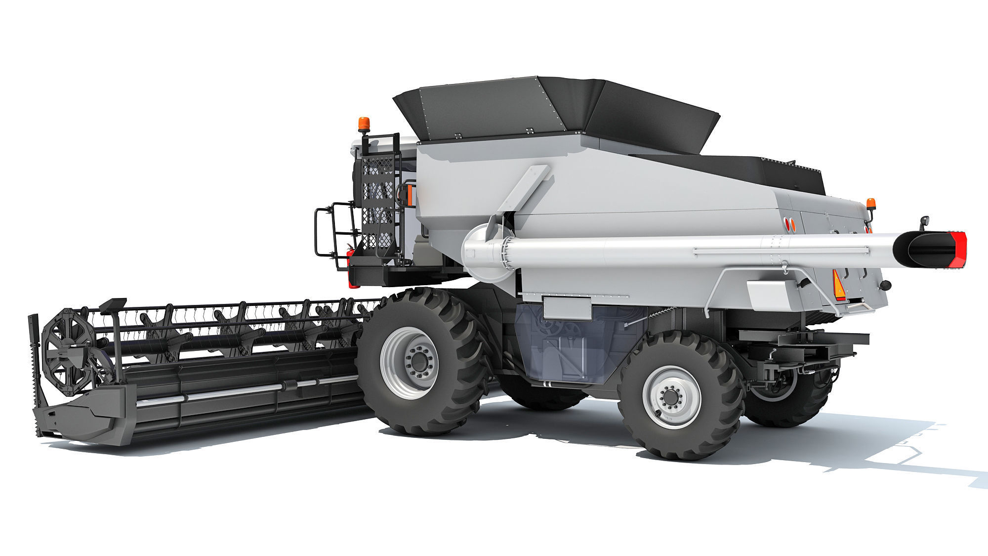 Combine Harvester 3D model_2