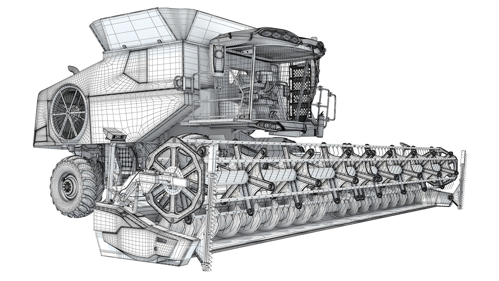 Combine Harvester 3D model_20