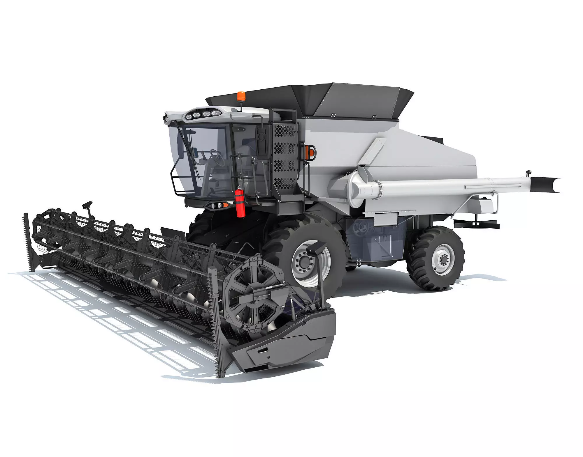 Combine Harvester 3D model_0